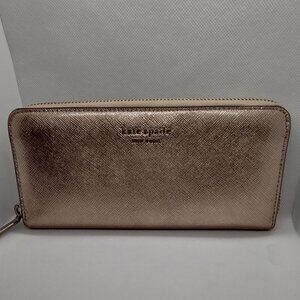 Kate Spade Women's Long Zip Closure Wallet - Metallic Pink
